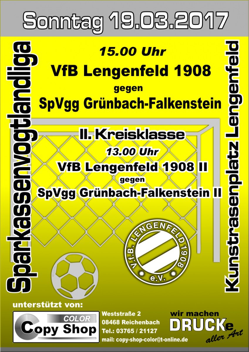 VfB Lengenfeld  Spielt erneut zu Hause