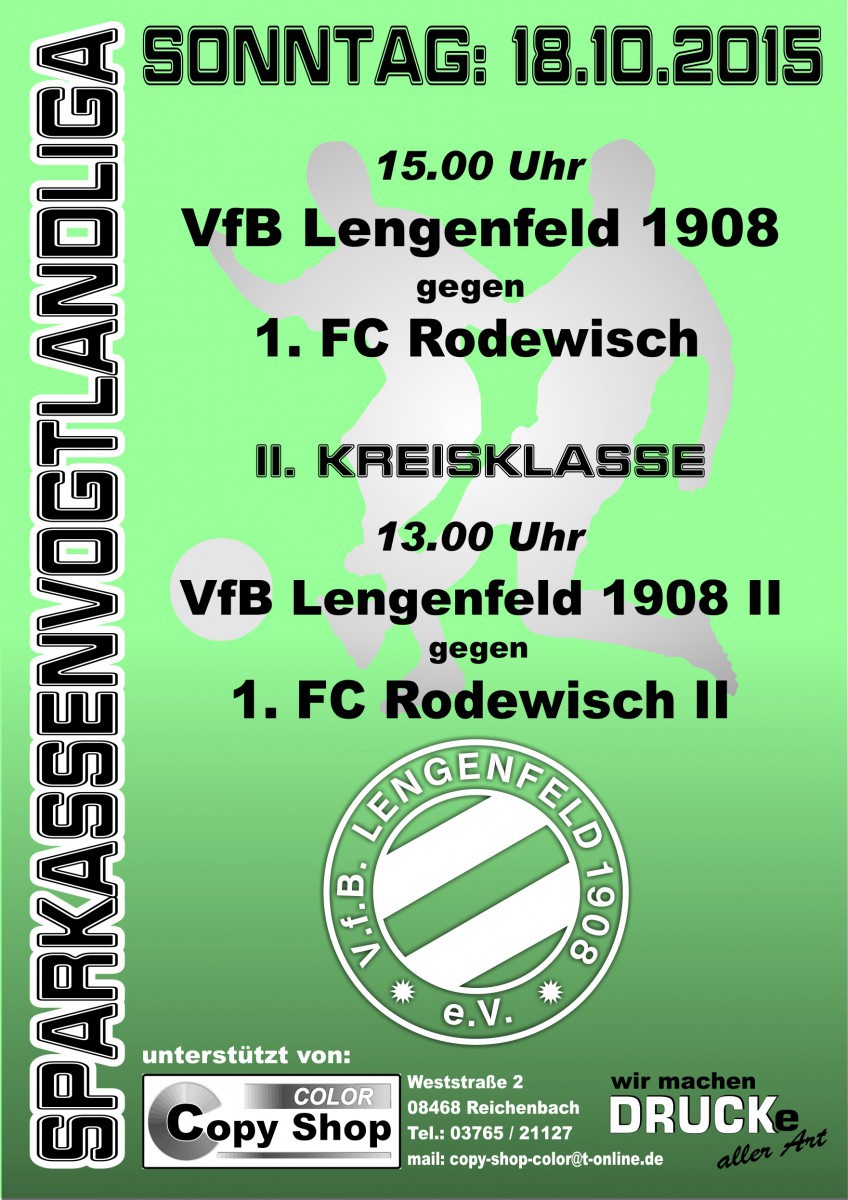 VfB Lengenfeld spielt Göltzschtal-Derby