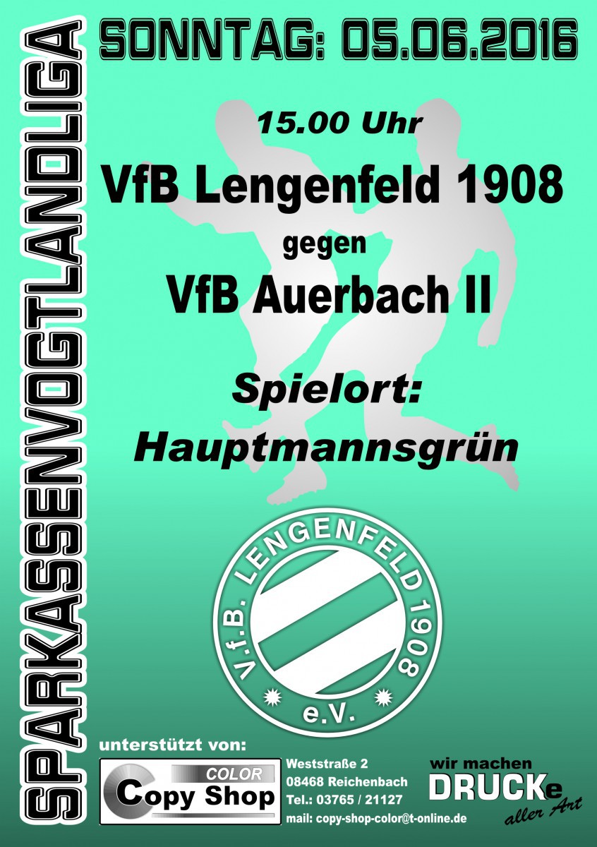 VfB Lengenfeld spielt  sein ,,Heimspiel“ in Hauptmannsgrün