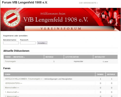 VfB-Vereinsforum geht online